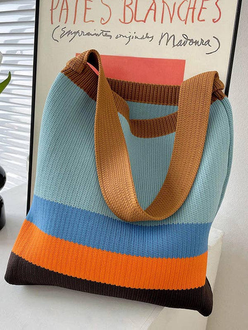 Original Contrast Color Rainbow Striped Bag