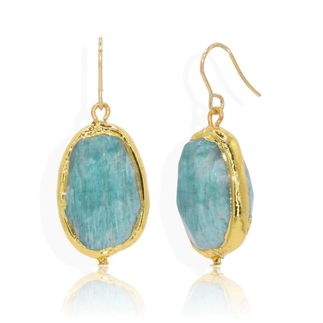 Amazonite stone earring