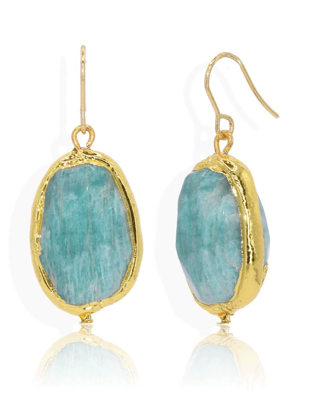 Amazonite stone earring