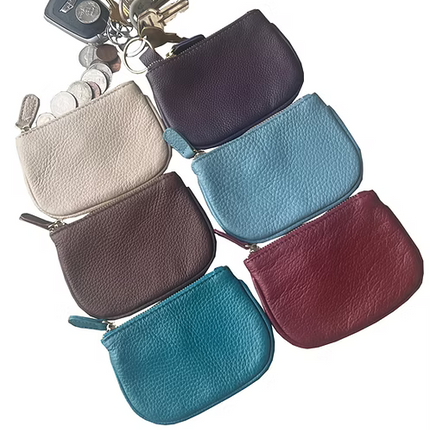 ROMA Cowhide Leather Coin Purse