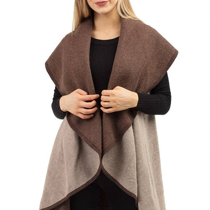 Two Tone Reversible Shawl Vest