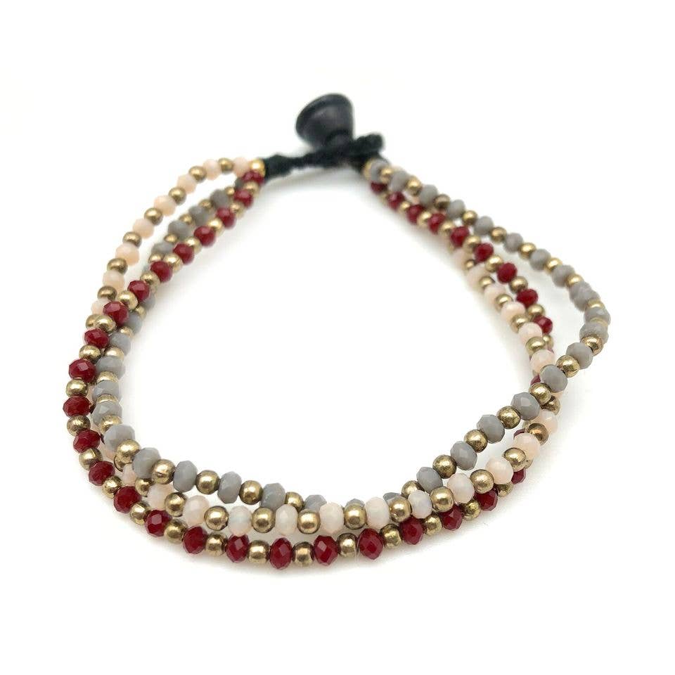 Sachi Three Beaded Strands Bracelet