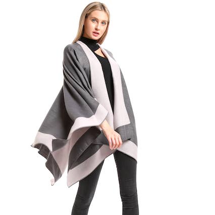 Hollyn Reversible Cape Wrap