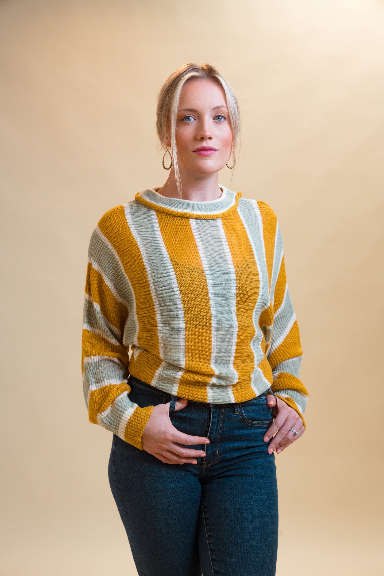 Super Soft Stripe Sweater Top