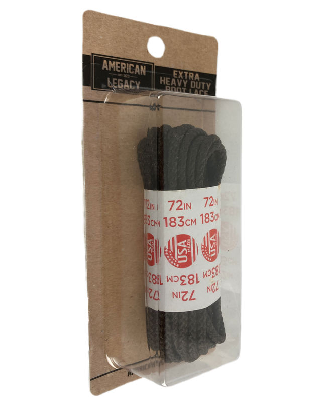(NEW) American Legacy ® Extra Heavy Duty Boot Laces - Brown Waxed