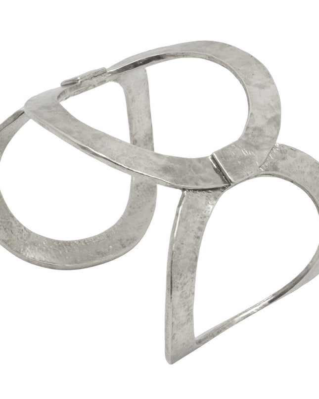 Geometric silver bracelet