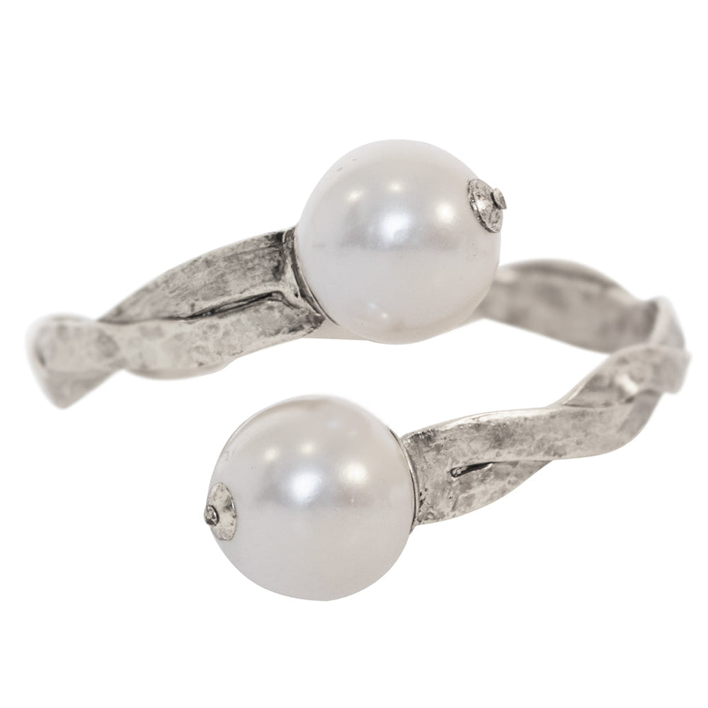 Faux pearl bangle