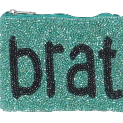 Ladies Brat Themed Fully Beaded Coin Purse