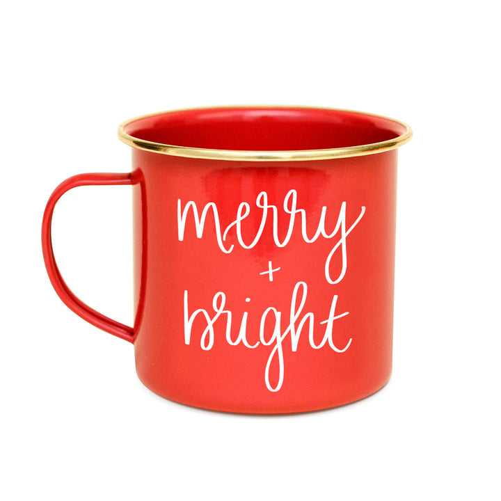 Sweet Water Decor Merry and Bright Campfire Coffee Mug - Red