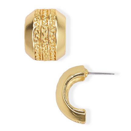 Thick mini hoop polished earring