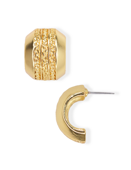 Thick mini hoop polished earring