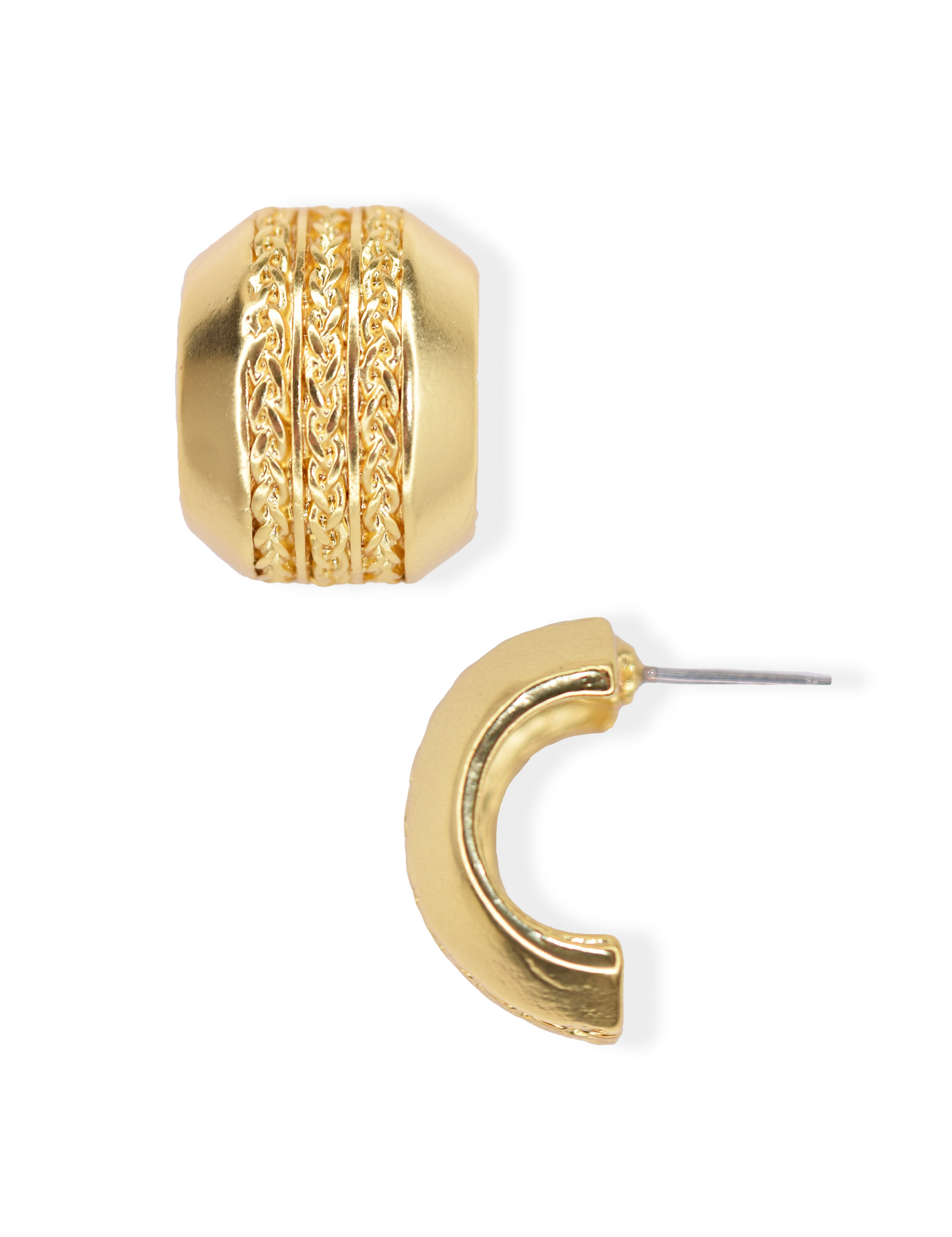 Thick mini hoop polished earring