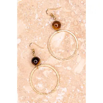 Dylan Designs Brea Earrings in Tigers Eye