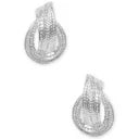 Hammered metal hoop earring