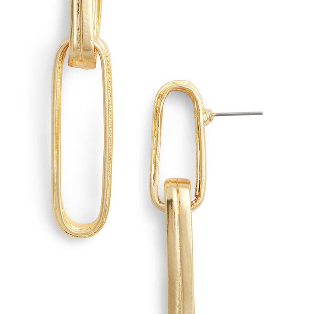 Rectangular Link Drop Earrings