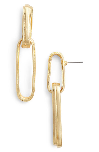 Rectangular Link Drop Earrings