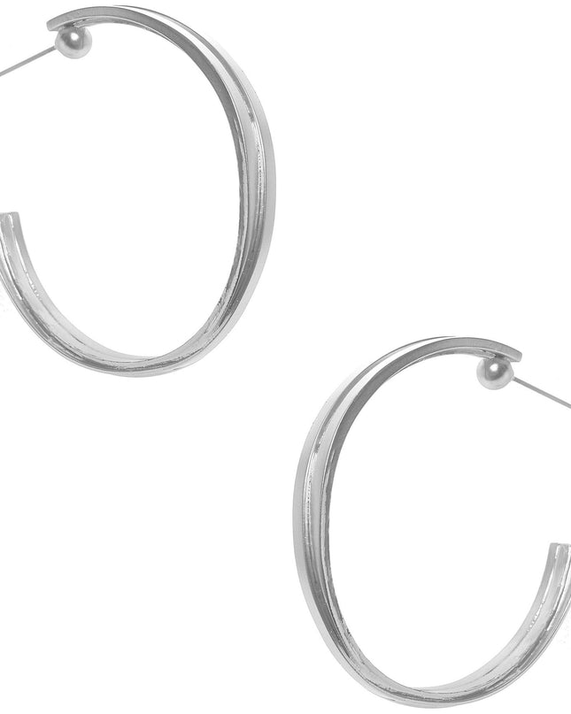 Large ribbon hoop earring