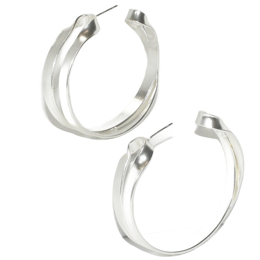 Artisitc loop hoop earring