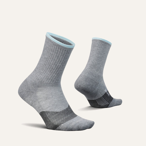 Feetures Trail Max Cushion Mini Crew - Light Gray