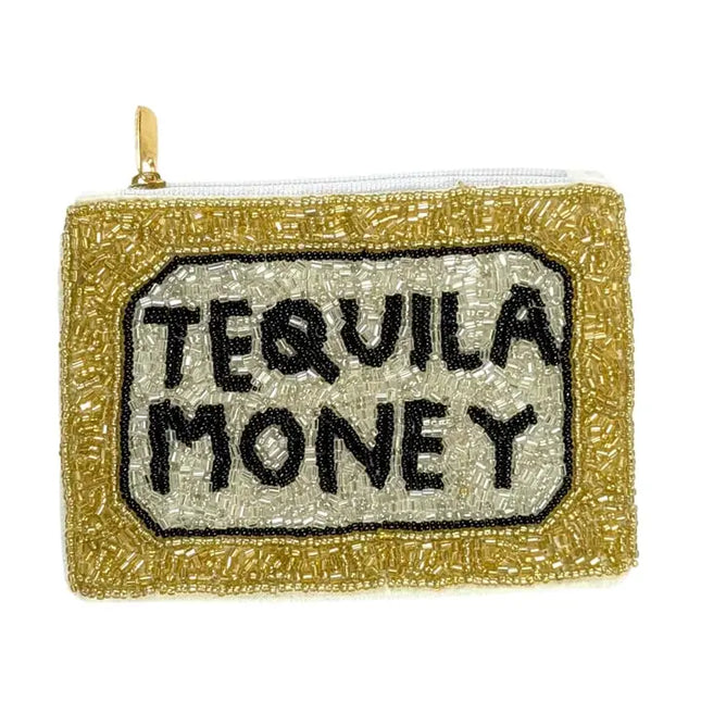 Ladies Tequila Money Fully Beaded Coin Purse