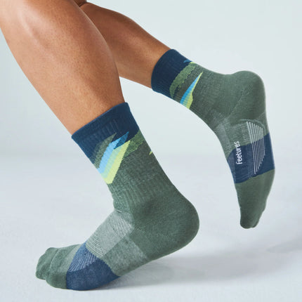 Feetures Trail Max Cushion Mini Crew - Tectonic Green