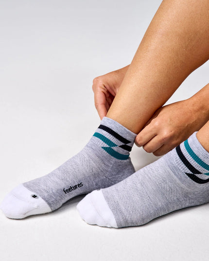 Feetures Elite Max Cushion Quarter - Gray Track