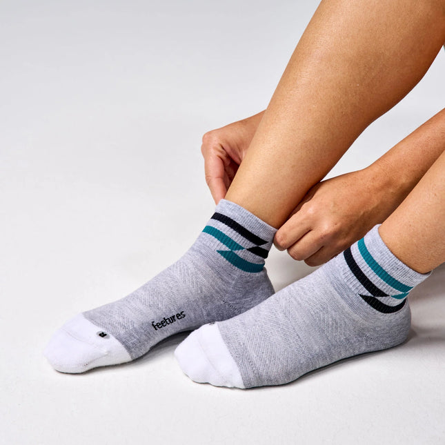 Feetures Elite Max Cushion Quarter - Gray Track