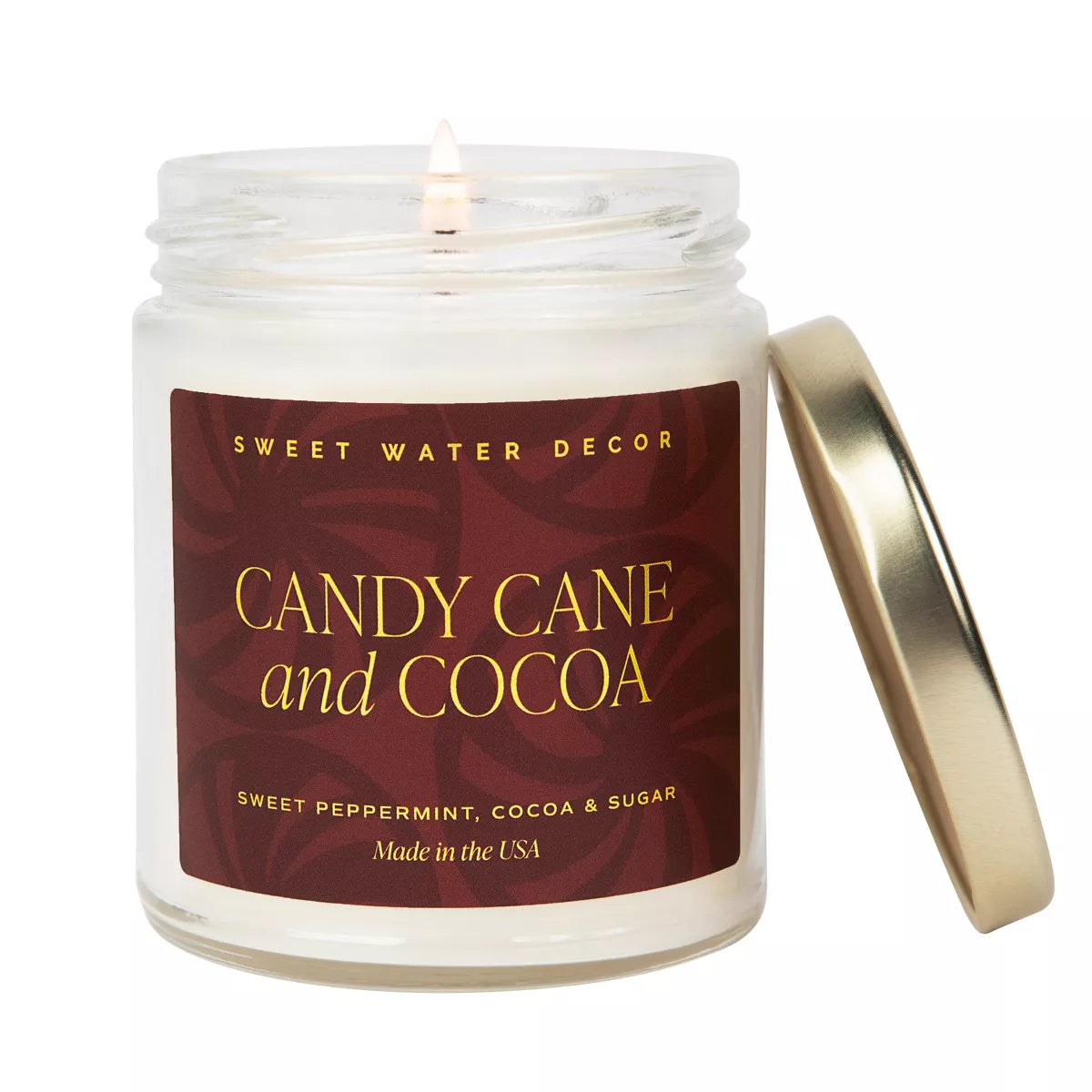 Sweet Water Decor Candy Cane and Cocoa 9 oz Soy Candle