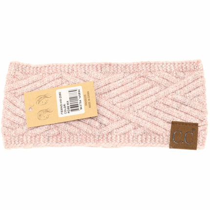 C.C Beanie Diagonal Criss Cross Patterned Head Wrap
