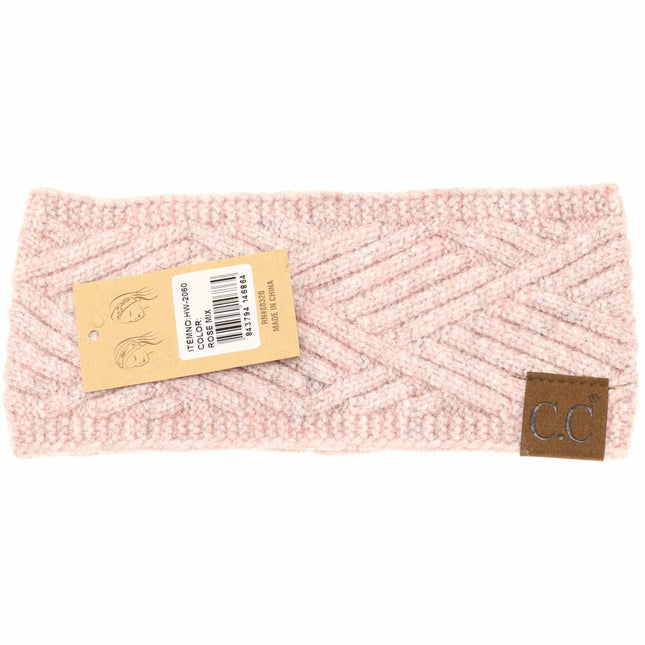 C.C Beanie Diagonal Criss Cross Patterned Head Wrap