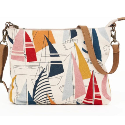 BATELA SAILBOAT CANVAS SHOULDER BAG