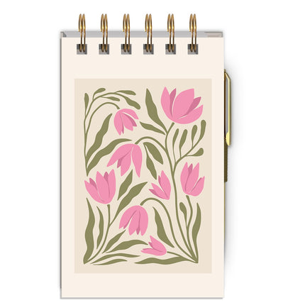 SPIRAL FLOWER MARKET TULIP NOTEPAD W/ PEN