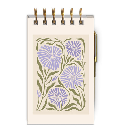 SPIRAL FLOWER MARKET ALLIUM NOTEPAD W/ PEN