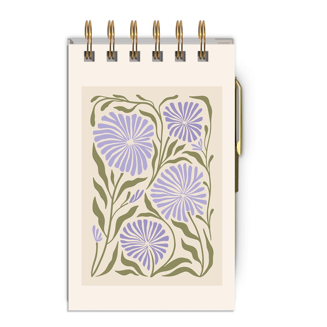 SPIRAL FLOWER MARKET ALLIUM NOTEPAD W/ PEN