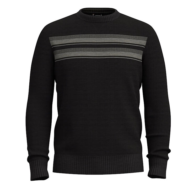 Smartwool Men's Sparwood Stripe Crew Sweater - Charcoal Winter Moss