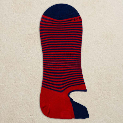 Marcoliani Milano Pima Cotton Invisible Touch Sneaker Socks - Striped