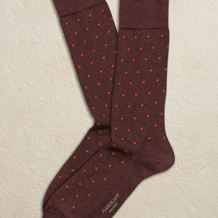 Marcoliani Milano Pima Cotton Tall Dress Polka Dot Socks