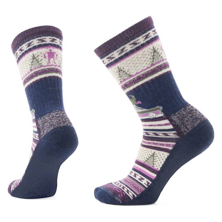 Everyday Cozy Say It Ain't Snow Crew Socks - PURPLE IRIS