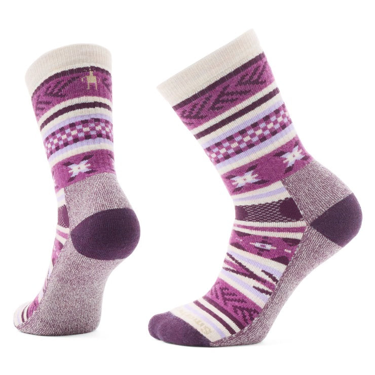 Smartwool Everyday Cozy Cabin Games Crew Socks - MEADOW MAUVE