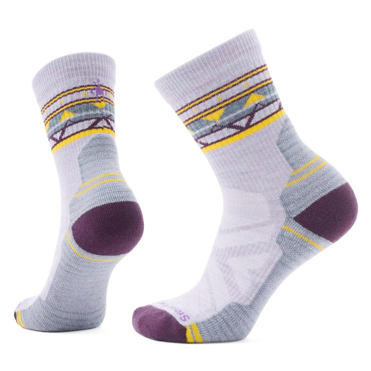 Smartwool  Hike Light Cushion Zig Zag Valley Mid Crew Socks (Women's) -  PURPLE ECLIPSE