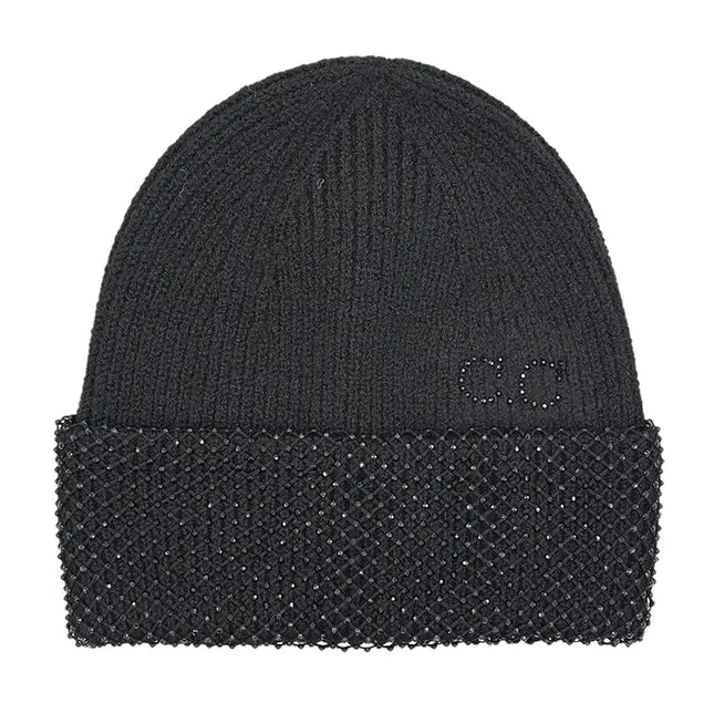 C.C Beanie Rhinestone Net Cuff Beanie