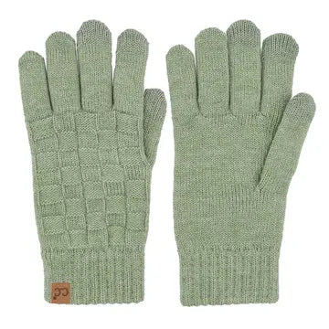 C.C Weaving Texture Knit Solid Winter Glove