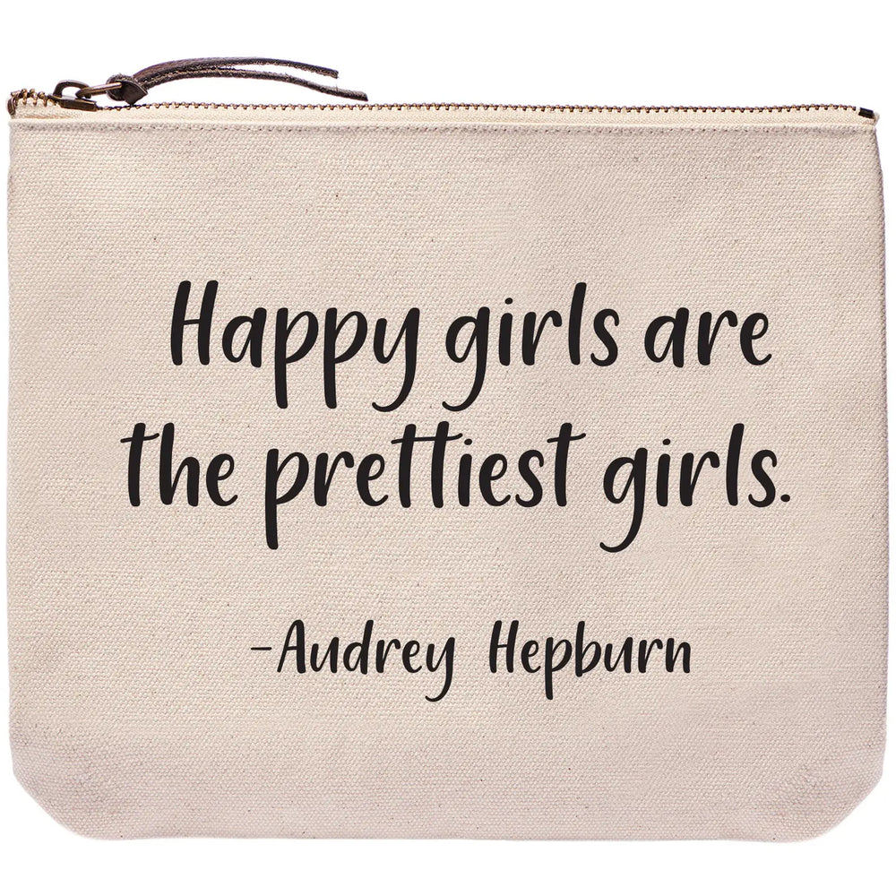 Happy Girls Are the Prettiest Girls Zipper Bag