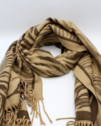 Plain Cashmere Sensation Scarf - Animal Print