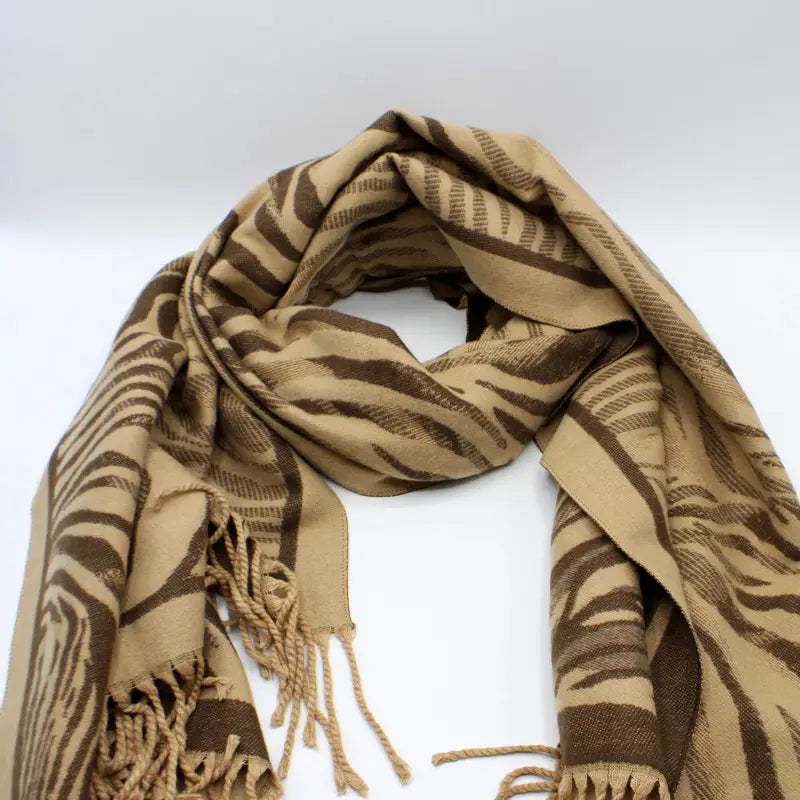 Plain Cashmere Sensation Scarf - Animal Print