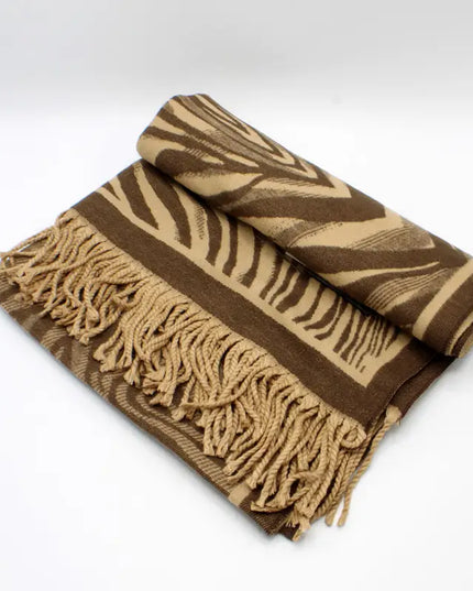 Plain Cashmere Sensation Scarf - Animal Print