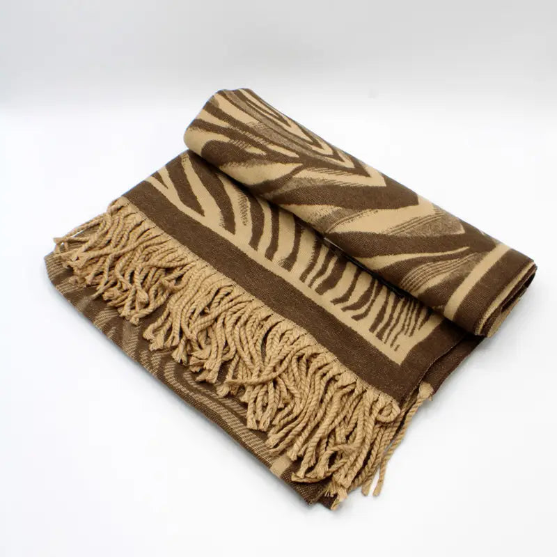 Plain Cashmere Sensation Scarf - Animal Print