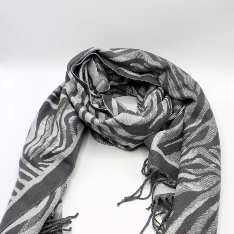 Plain Cashmere Sensation Scarf - Animal Print