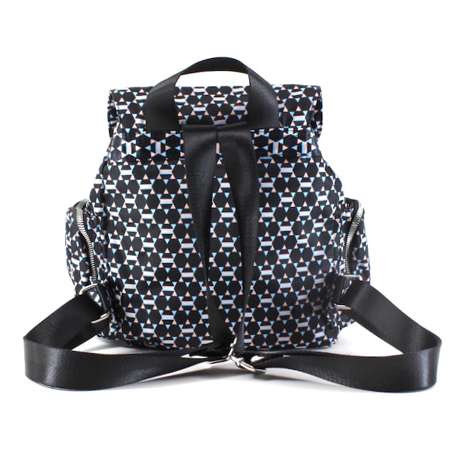 Pretty Persuasions Hexagon Pattern Waterproof Nylon Backpack