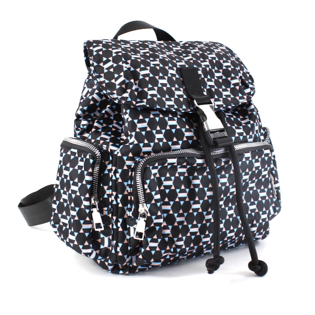 Pretty Persuasions Hexagon Pattern Waterproof Nylon Backpack